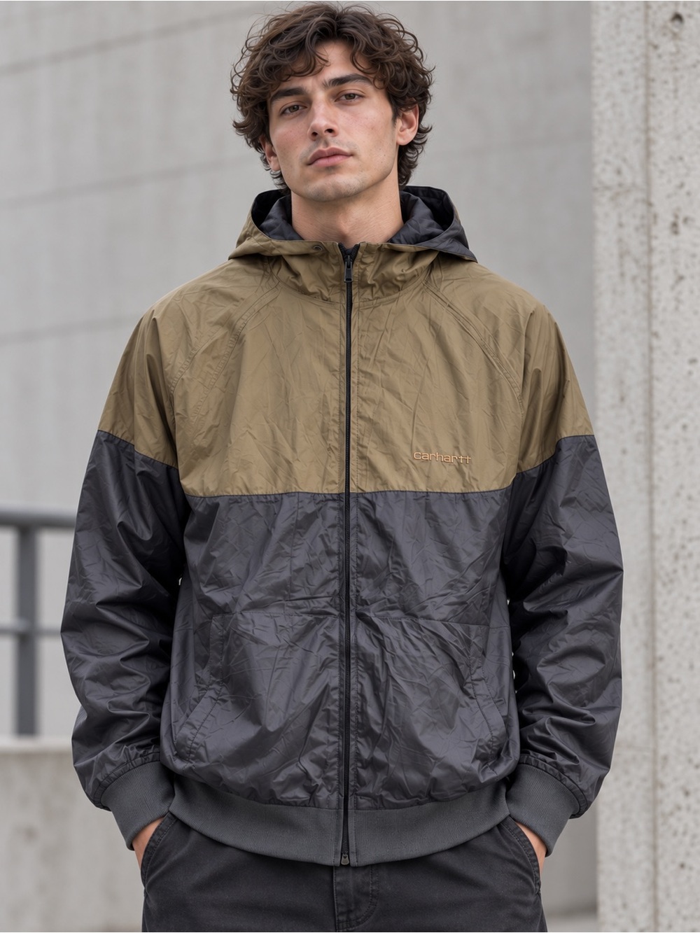 Carhartt WIP Vintage Gust Jacket Men’s Small Colorblock Nylon Windbreaker